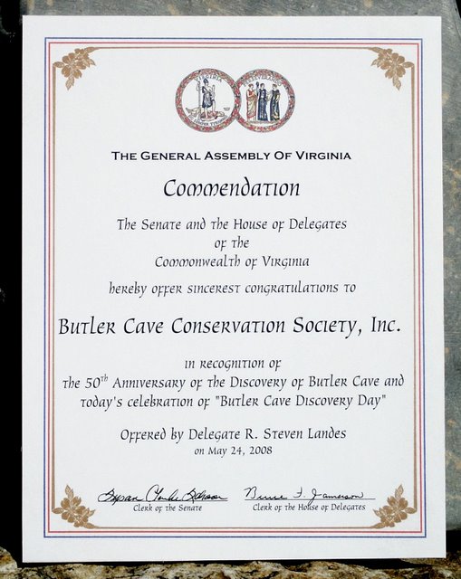 The Virginia Legistature Commendation